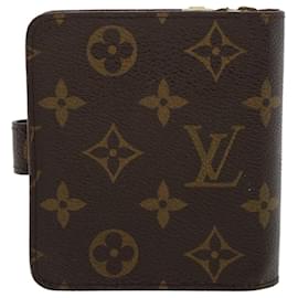 Louis Vuitton-Carteira compacta com zíper LOUIS VUITTON Monogram M61667 Autenticação de LV 42957-Monograma