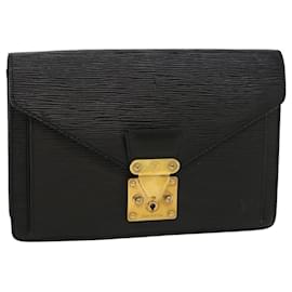 Louis Vuitton-LOUIS VUITTON Epi Serie Dragonne Hand Bag Black M52612 LV Auth cl531-Black