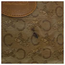 Céline-CELINE C Macadam Canvas Boston Bag Brown Auth bs5755-Brown