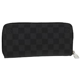 Louis Vuitton-LOUIS VUITTON Damier Graphite Zippy Wallet Vertical N63095 LV Auth 43787-Andere