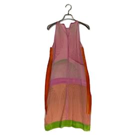 Fendi-Robe longue en soie Fendi-Rose,Vert,Orange