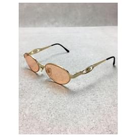 Gianni Versace-** Óculos de Sol Laranja Gianni Versace-Laranja,Gold hardware