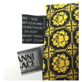 ** Lenço de Seda Amarelo Gianni Versace Amarelo
