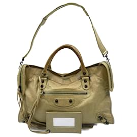 Balenciaga-Yellow Balenciaga Lambskin City-Yellow
