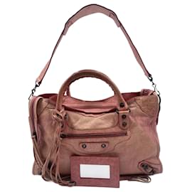 Balenciaga-Pink Lambskin City-Pink