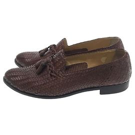 **Sapatos sociais de couro marrom Gianni Versace Marrom