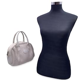 Fendi-Sac à Main Vintage en Cuir Tressé Blanc-Blanc