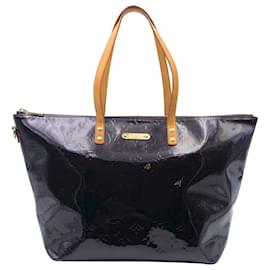 Louis Vuitton-Louis Vuitton Bellevue tote bag in amarante patent leather-Red,Dark red