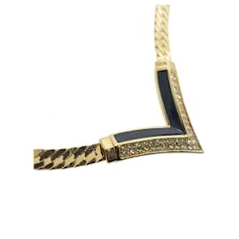 Christian Dior-1980Estilo Art Deco Vintage-Gold hardware