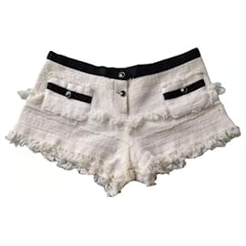Chanel-Tweed Shorts-White,Beige,Cream