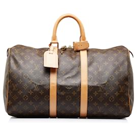 Louis Vuitton-Louis Vuitton Brown Monogram Keepall 45-Brown