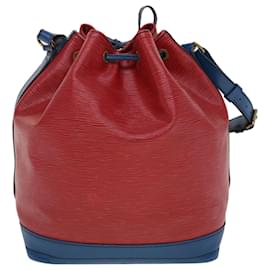 Louis Vuitton-LOUIS VUITTON Epi Noe Bicolor Umhängetasche Blau Rot M44084 LV-Authentifizierung652-Rot,Blau