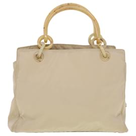 Prada-PRADA Chain Hand Bag Nylon Beige Auth ar9541b-Beige