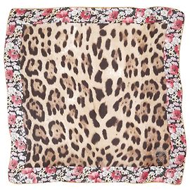 Lenço estampado Dolce & Gabbana em seda animal print Outro