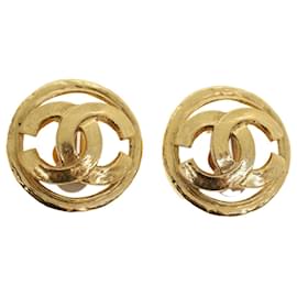 Chanel-CHANEL COCO Mark Ohrring Gold CC Auth ar9579-Golden