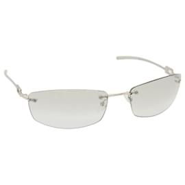 Gucci-Óculos de sol GUCCI Plástico Metal Prateado Autenticação4458-Prata