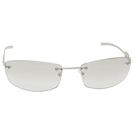 Gucci-GUCCI Sunglasses Plastic Metal Silver Auth am4458-Silvery