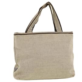 Prada-PRADA Hand Bag Canvas Gray Auth bs5598-Grey