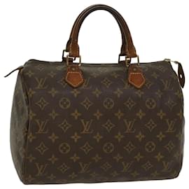 Louis Vuitton-Louis Vuitton Monogram Speedy 30 Bolso de mano M41526 LV Auth 42986-Monograma