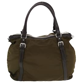 Prada-Prada Hand Bag Nylon 2way Brown Auth ar9568-Brown