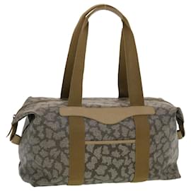 Saint Laurent-SAINT LAURENT Boston Bag PVC Leather Gray Auth bs5712-Grey