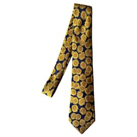 Hermès-Sunflowers silk twill tie-Multiple colors