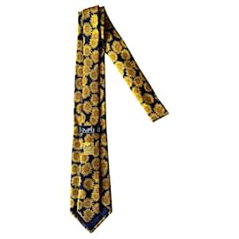 Hermès-Sunflowers silk twill tie-Multiple colors