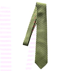 Hermès-Gravata multicolorida com logo H-Multicor