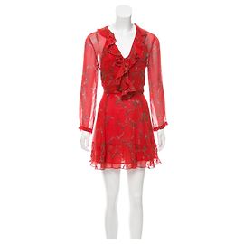 Robe Lucine Iro Rouge Viscose Rouge