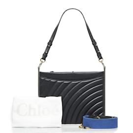 Chloé-Chloe Roy Leather Quilted Shoulder Bag Leather Shoulder Bag in Excellent condition-Black