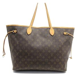 Louis Vuitton-SAC A MAIN LOUIS VUITTON NEVERFULL GM M40990 CABAS TOILE MONOGRAM HAND BAG-Marron