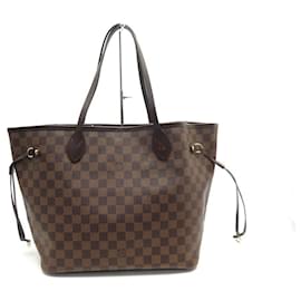 Louis Vuitton-NEUF SAC A MAIN LOUIS VUITTON CABAS NEVERFULL MM EN TOILE DAMIER EBENE BAG-Marron