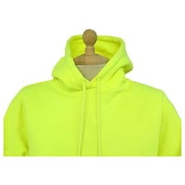 Balenciaga-BALENCIAGA SWEATSHIRT CAMPAIGN XS 578135 YELLOW COTTON XS OVERSIZE 34 Sweater-Yellow