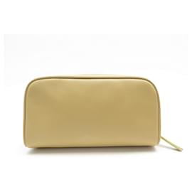 Chanel-NUEVO BOLSO CHANEL COSMETIC POUCH POUCH EN CUERO CAVIAR COSMETIC POUCH-Beige