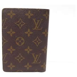 Louis Vuitton-VINTAGE CARD HOLDER LOUIS VUITTON POCKET ORGANIZER CANVAS MONOGRAM CARD-Brown