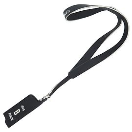 NEW BERLUTI LIGHTER HOLDER VITELLO LEATHER COLLAR LIGHTER HOLDER NECKLACE Black