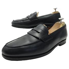 Autre Marque-CROCKETT & JONES LINCOLN SHOES 8.5F 42.5 LEATHER SHOES LOAFERS-Navy blue