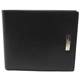 ST DUPONT ZIPPED LEATHER DIAMOND TIP BLACK LEATHER WALLET WALLET Black
