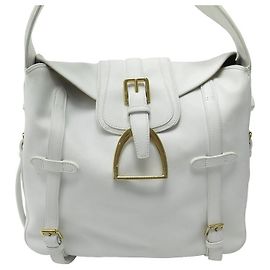 Bolsa tote RALPH LAUREN CABAS ETRIER BOLSA DE MÃO DE COURO BRANCO Branco