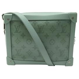 Louis Vuitton-NOVA BOLSA DE OMBRO EM LONA E BOLSA DE COURO LOUIS VUITTON TRONCO MACIO MONOGRAMA-Azul