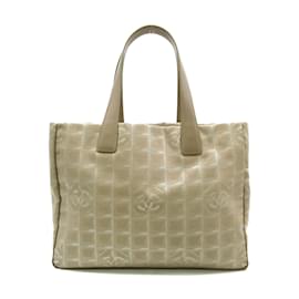 Chanel-Chanel New Travel Line Tote Bag Canvas Tote Bag in Excellent condition-Beige