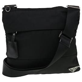 Prada-PRADA Shoulder Bag Nylon Black Auth ar9571-Black