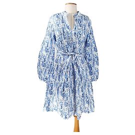 120% LINO Robes Blanc Bleu