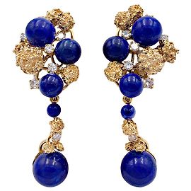 Orecchini a clip Chaumet, giallo oro, lapislazzuli. Altro