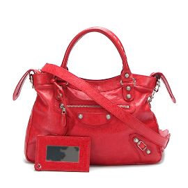 Balenciaga Sac Velo Classique Motocross Rouge