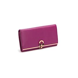 Salvatore Ferragamo Beige Leather Gancini Icona Continental Wallet  Salvatore Ferragamo | The Luxury Closet