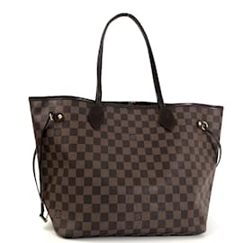 Louis Vuitton-Damier Ebène Neverfull MM N51105-Marron