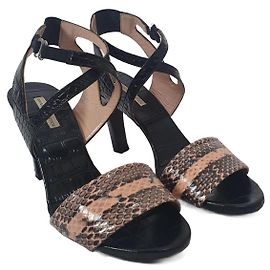 Sandali Dries Van Noten in pelle serpente Multicolore