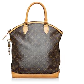 Louis Vuitton-Louis Vuitton Brown Monogram Lockit Vertical-Brown