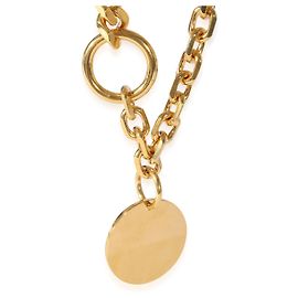 Collier multi-chaînes Burberry avec médaillon rond Doré Métallisé